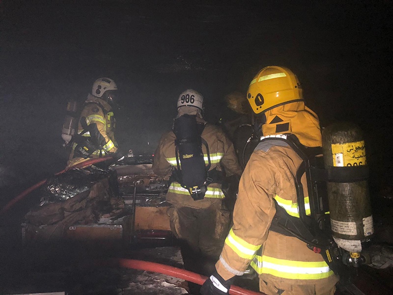 Firemen battle blaze  at Subhan warehouse