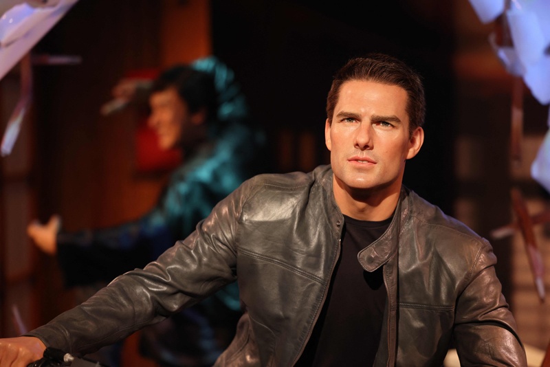 A waxwork of US actor Tom Cruise.