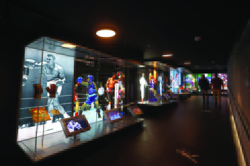 People visit the newly-inaugurated 3-2-1 Qatar Olympic and Sports Museum.