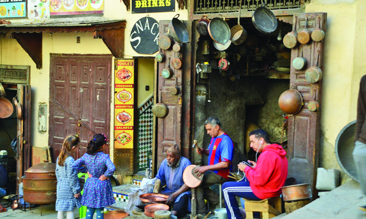 Saffarine Market, historical  landmark in Morocco's old city