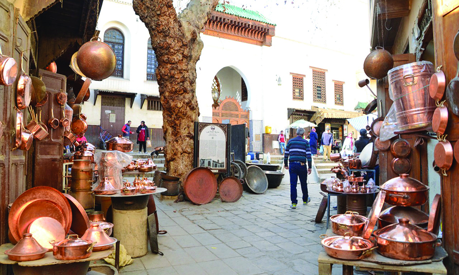 Saffarine Market, historical landmark in Morocco's old city