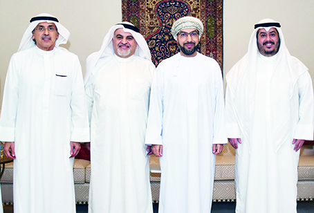 Yousuf Al-Ghusain, Qais Al-Jouan, Oman Ambassador and Sheikh Mubarak <br>Sabah Al-Malek 