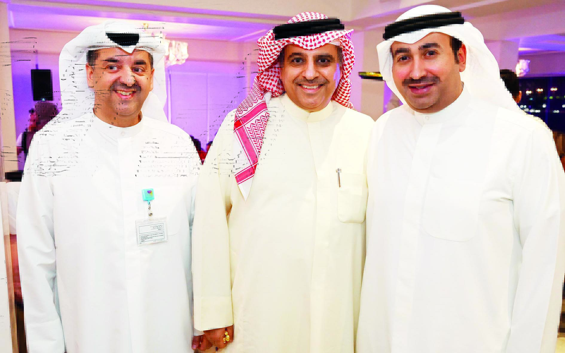 Waleed Al-Khashti with Madhi Al-Khamees and Rashed Al-Halfi.