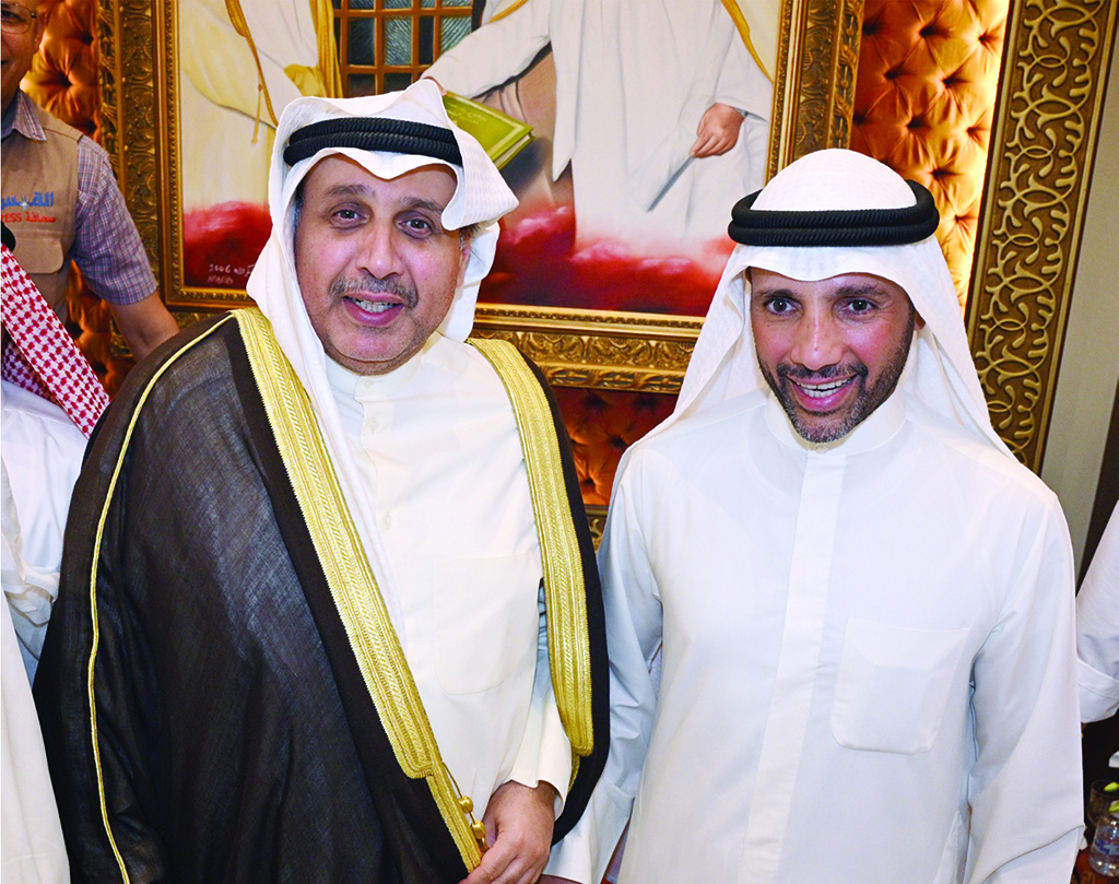 Marzouq Al-Ghanem with former minister Hamad Jaber Al-Ali Al-Sabah.