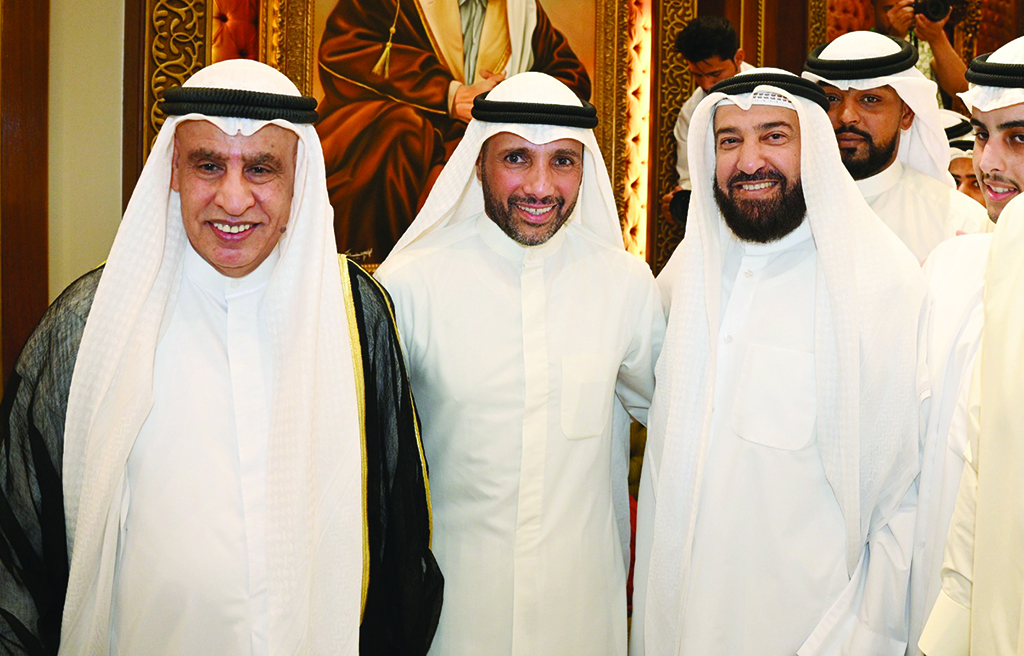 Marzouq Al-Ghanem with Saleh Al-Fadhalah and Ali Al-Omair.