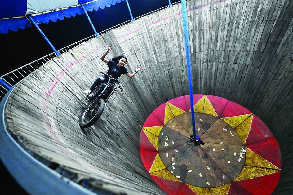 Daredevil Karmila Purba, a rider of the