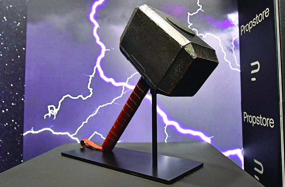 The Stunt Mjolnir Hammer used by Australian actor Chris Helmsworth in the 2011 film 