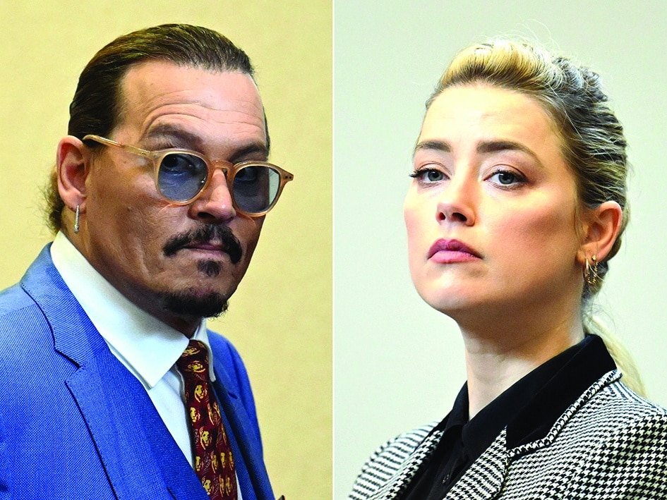 This combination of pictures shows US Actor Johnny Depp (left) and US actress Amber Heard.