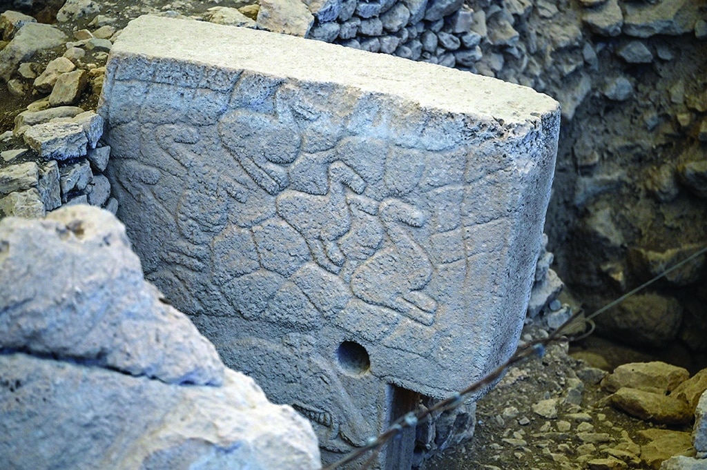 A picture shows pillars at the archaeological site of Gobekli Tepe in Sanliurfa, Turkey. 