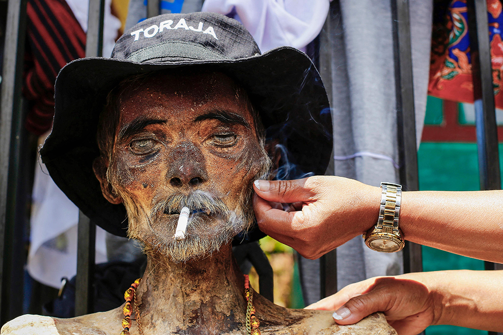 A family member performing the