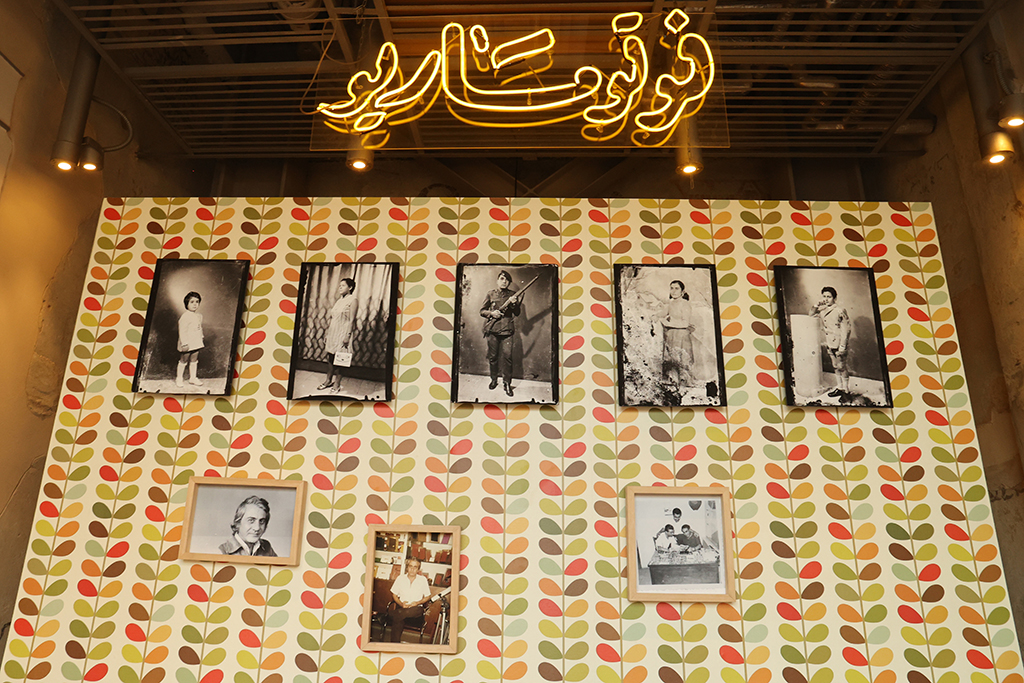 This picture shows an art installation, as part of an exhibition titled ‘Allo, Beirut’, that shows archives of Lebanon’s troubled past fused with artistic depictions of a grim present, at the capital’s Beit Beirut heritage-house-turned-museum. 