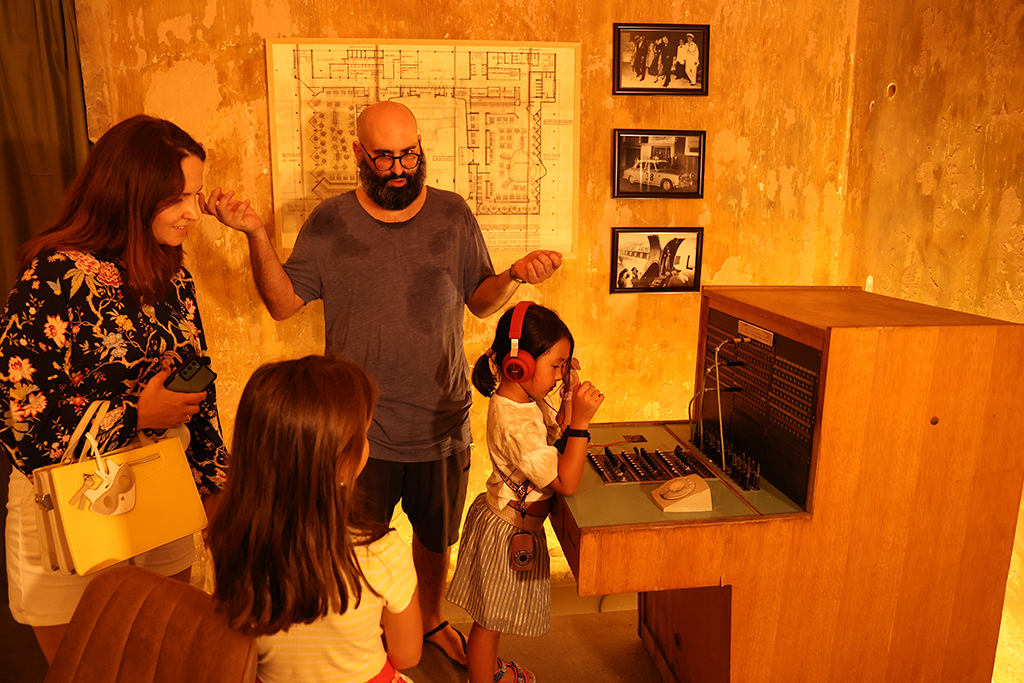 People visit an exhibition titled ‘Allo, Beirut’