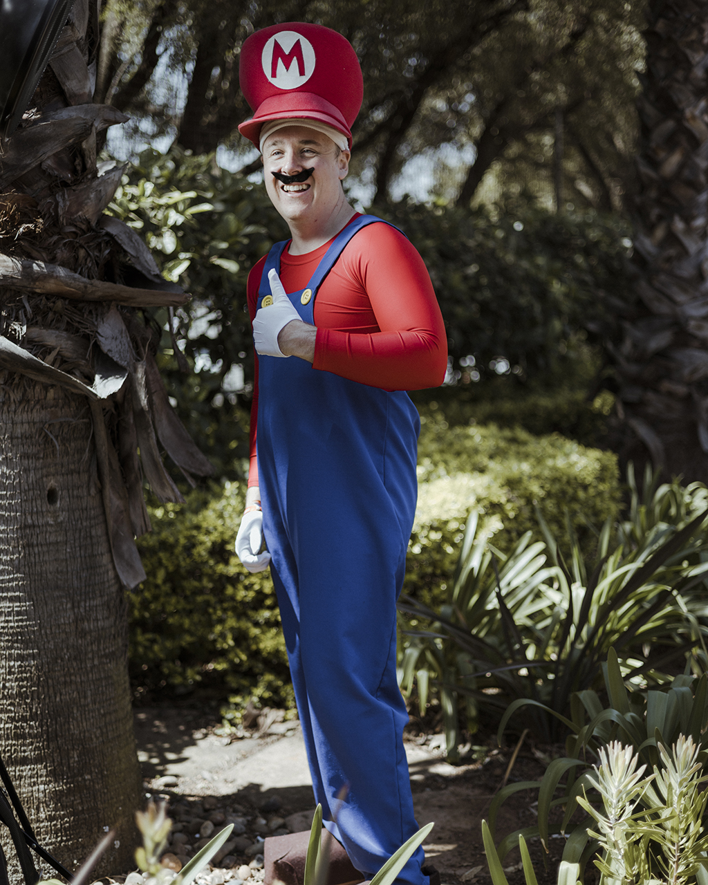 South African cosplayer Andries Burger, 33, poses for a portrait while dressed as the title character from the Super Mario franchise.