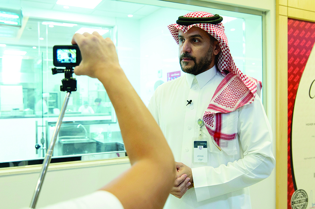 Bandar Al-Safeer, General Manager of Tourism Nationalization and Training speaks to AFP on the sideline of a training seminar at the Tourism Ministry Training center in the Saudi city of Riyadh.