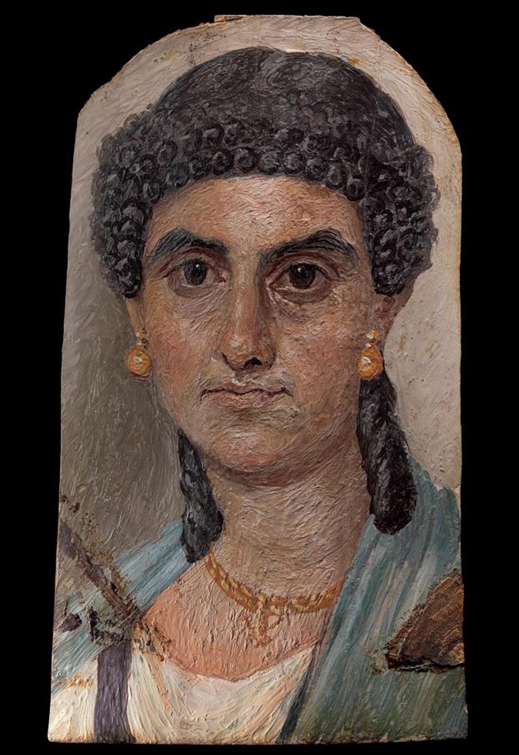 In this file photo a painted portrait of a woman of the Fayum type, dated AD 54-68, and valued at approximately 1,245,350.