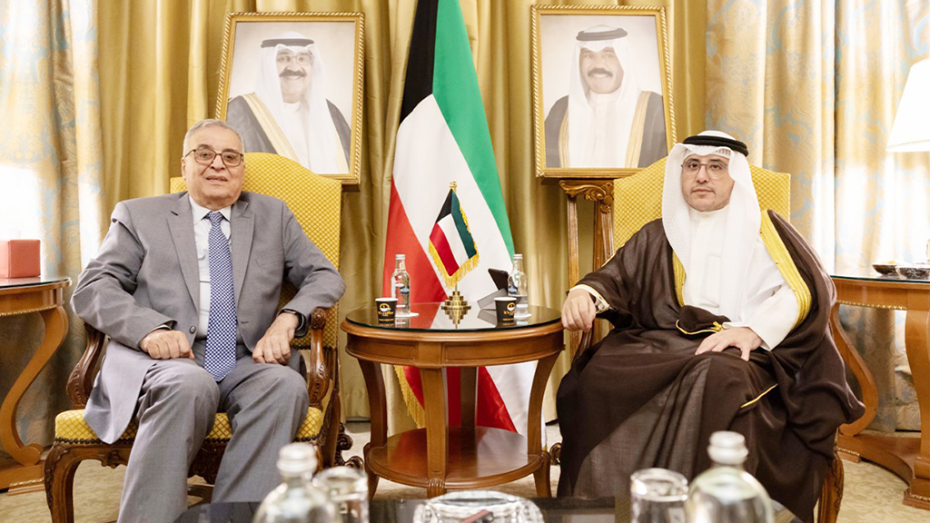 CAIRO: Dr Sheikh Ahmad Nasser Al-Mohammad Al-Sabah with Lebanon's Foreign Minister, Abdullah Abu Habib.-KUNA
