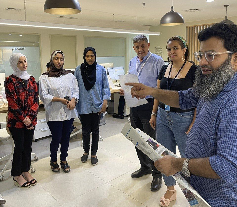 Kuwait Times summer interns learn the ropes.