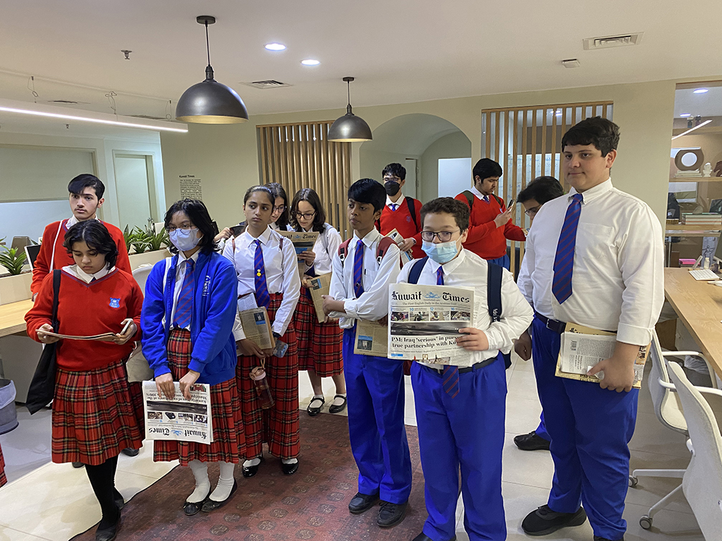 English School Fahaheel students tour Kuwait Times, Kuwait News