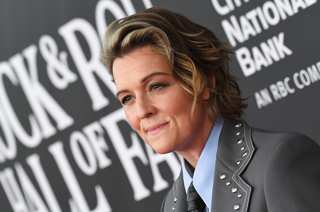 In this file photo US singer-songwriter Brandi Carlile arrives at the 37th Annual Rock and Roll Hall of Fame Induction Ceremony in Los Angeles, California. 