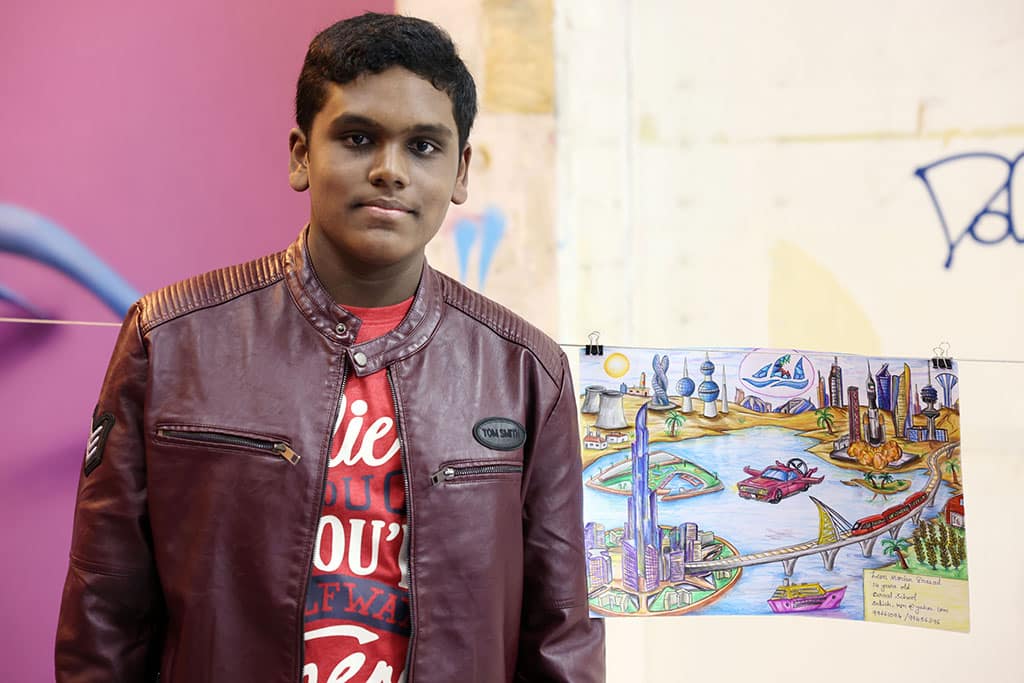 Photo shows the winner Leon Marian Prasad in the (12-14 category) .