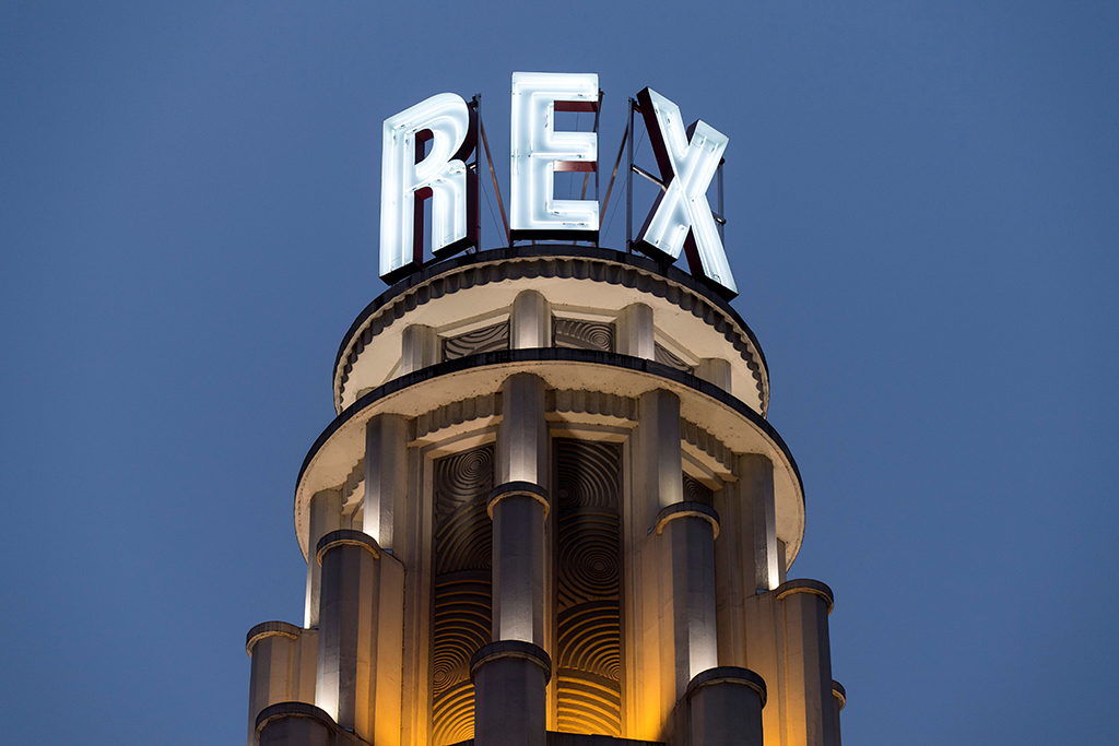  This file photo shows the exterior of the Grand Rex cinema theatre in Paris.