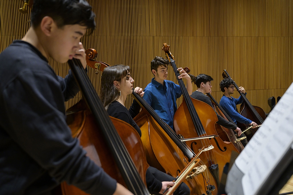 The New York Youth Symphony performs during a rehearsal.