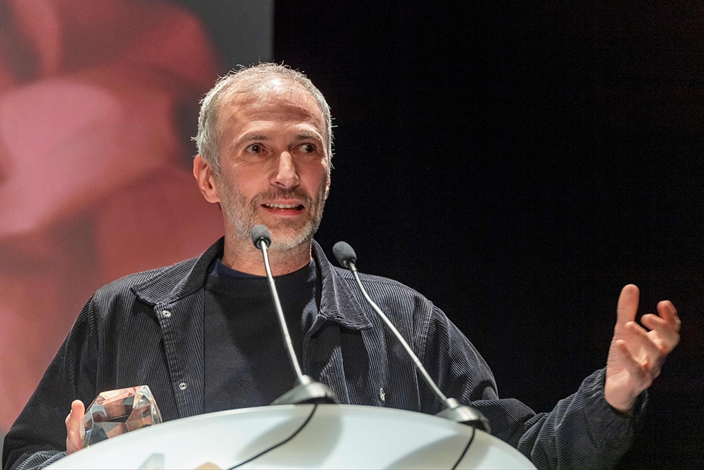 French director Thomas Salvador speaks on stage after winning the Critics Award for his film 