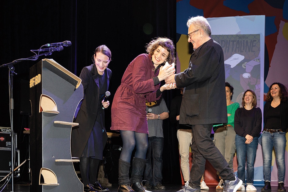 Argentinean comic book author Sole Otero receives The Fauve Prix du public France Televisions for 'Naphtaline'. 