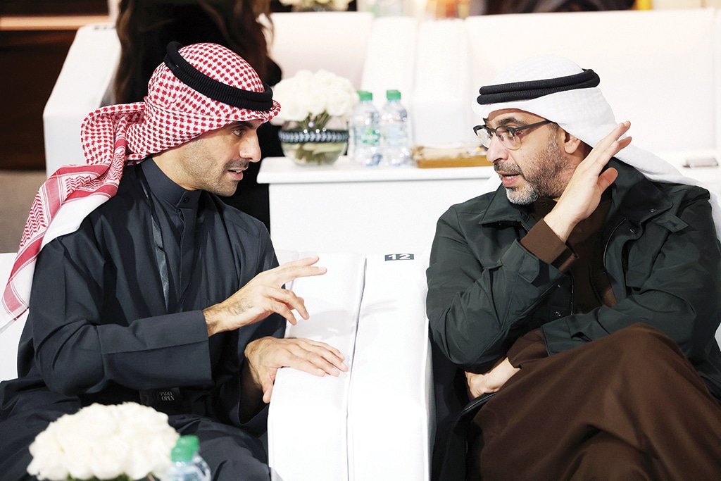 Bader Al-Kharafi and Minister of Amiri Diwan Affairs, Sheikh Muhammad Al-Abdullah