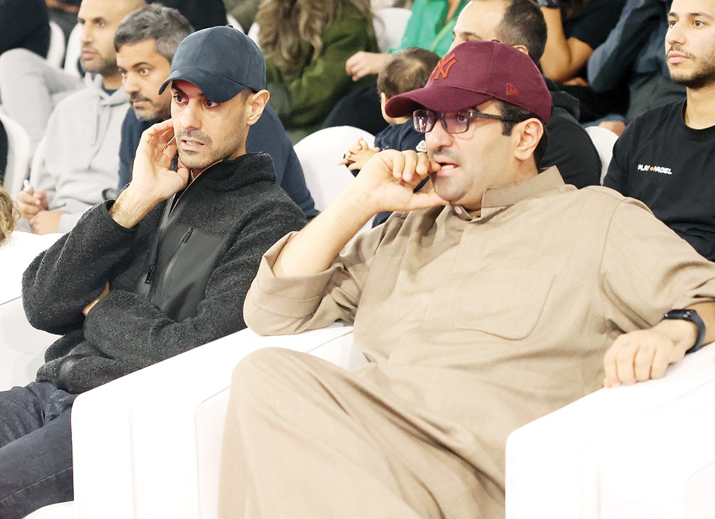 Bader Al-Kharafi (left) and former minister Khaled Al-Rowdhan