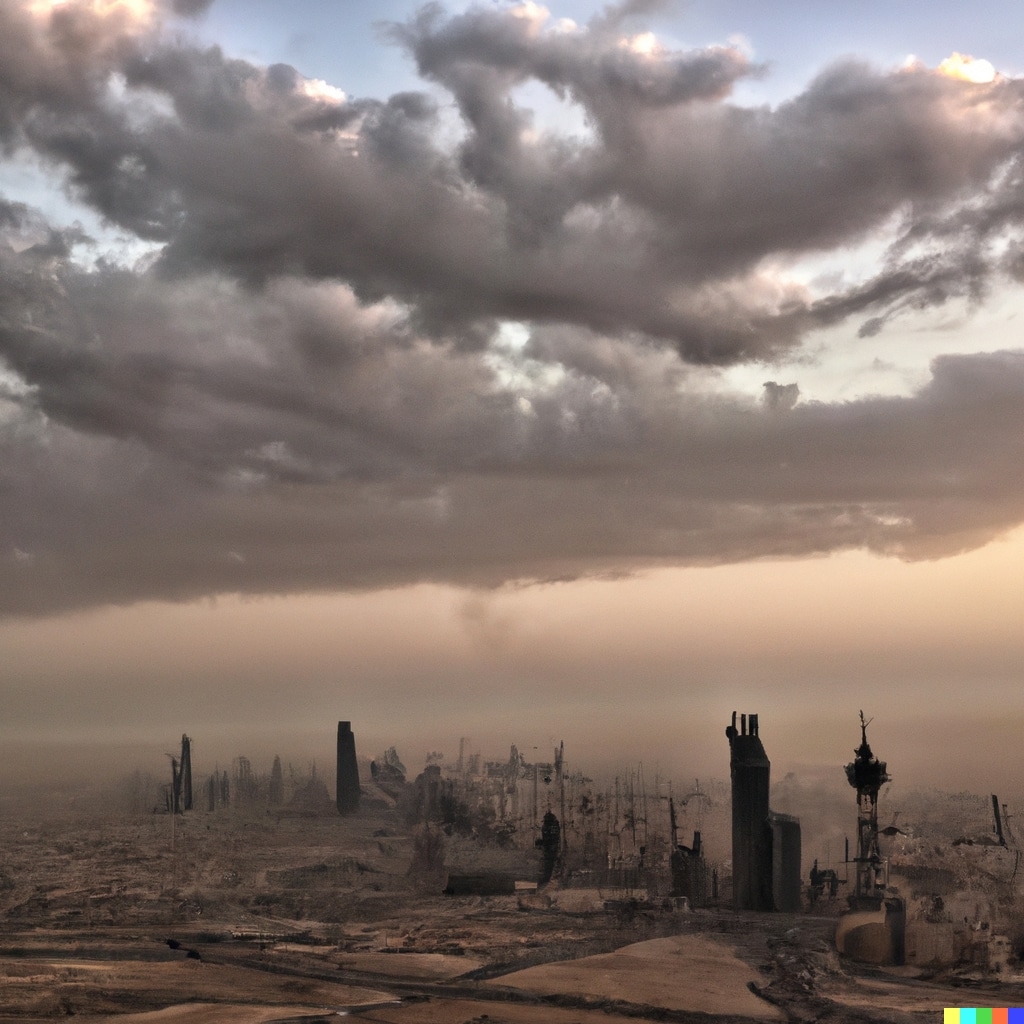 Kuwait City imagined by artificial intelligence (AI).