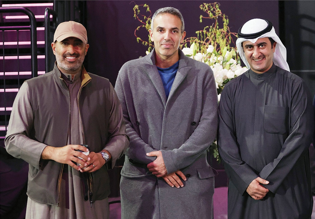 Dr Ziad Al-Alyan (center) with Abdullah Al-Roudhan and Meshal Al-Jarki