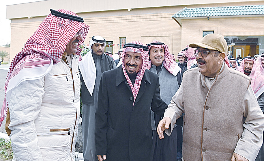 His Highness the Crown Prince Sheikh Mishal Al-Ahmad Al-Jaber Al-Sabah with Prime Minister HH Sheikh Ahmad Al-Nawaf Al-Ahmad Al-Sabah.