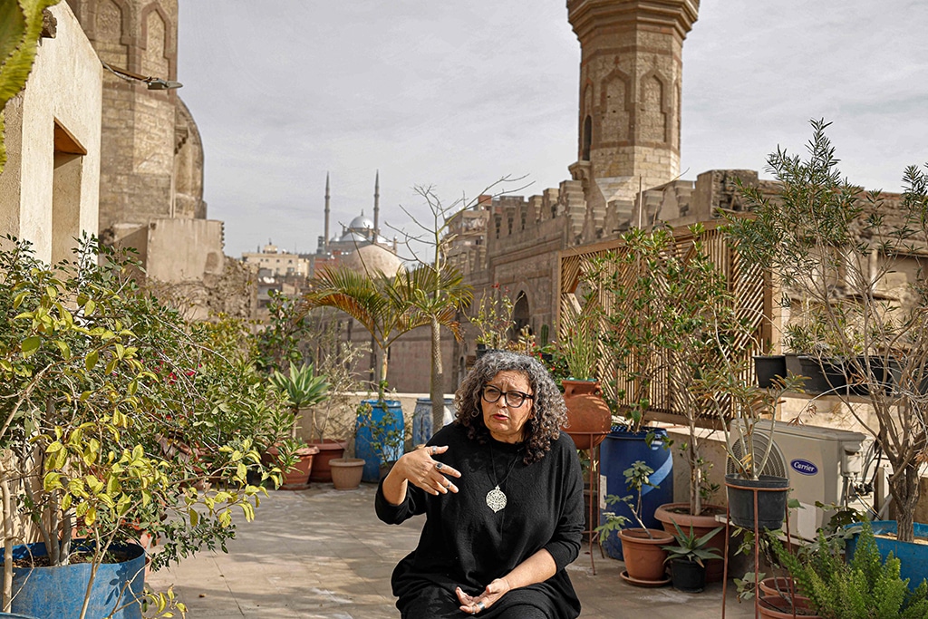 Egyptian architect and heritage management expert May Al-Ibrashy speaks during an interview in Cairo on Jan 11, 2023. 