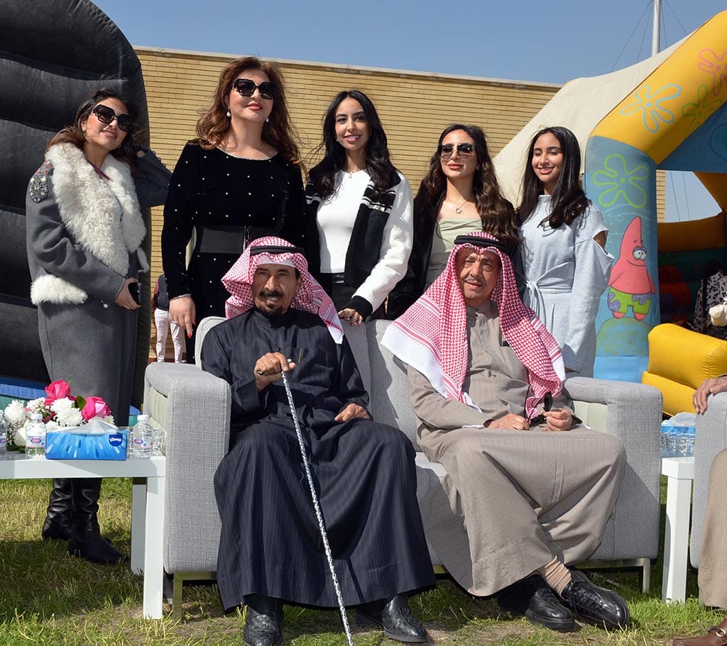 Sheikh Ali Al-Jaber Al-Ahmad Al-Sabah with his family.