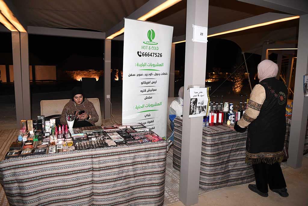 Kuwait women selling local products.