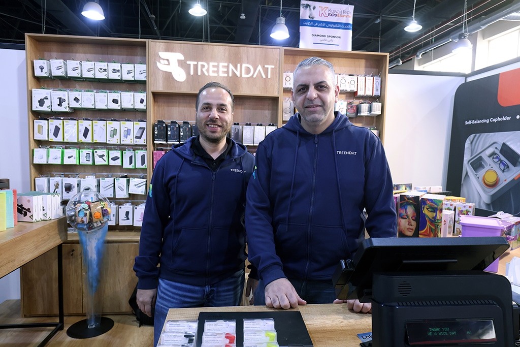 Fares Asfour and Rakan Al-Heyari at Treendat booth.