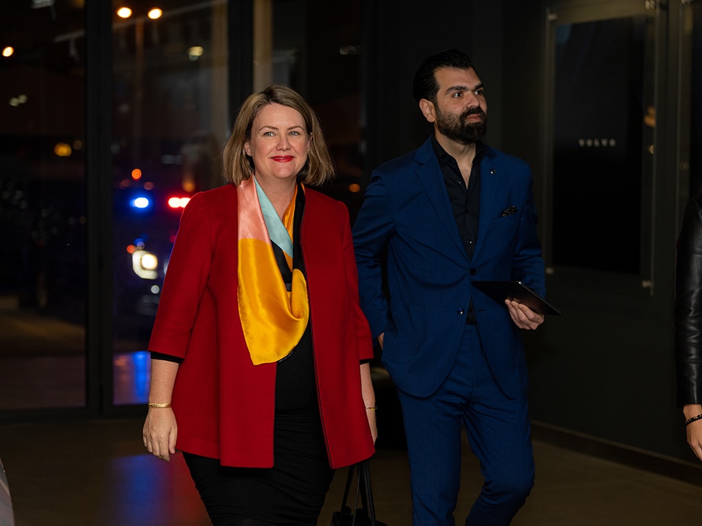 Australian Ambassador Melissa Kelly arrives to participate in Abolish 153 conversations - on ending  gender-based violence in Kuwait.