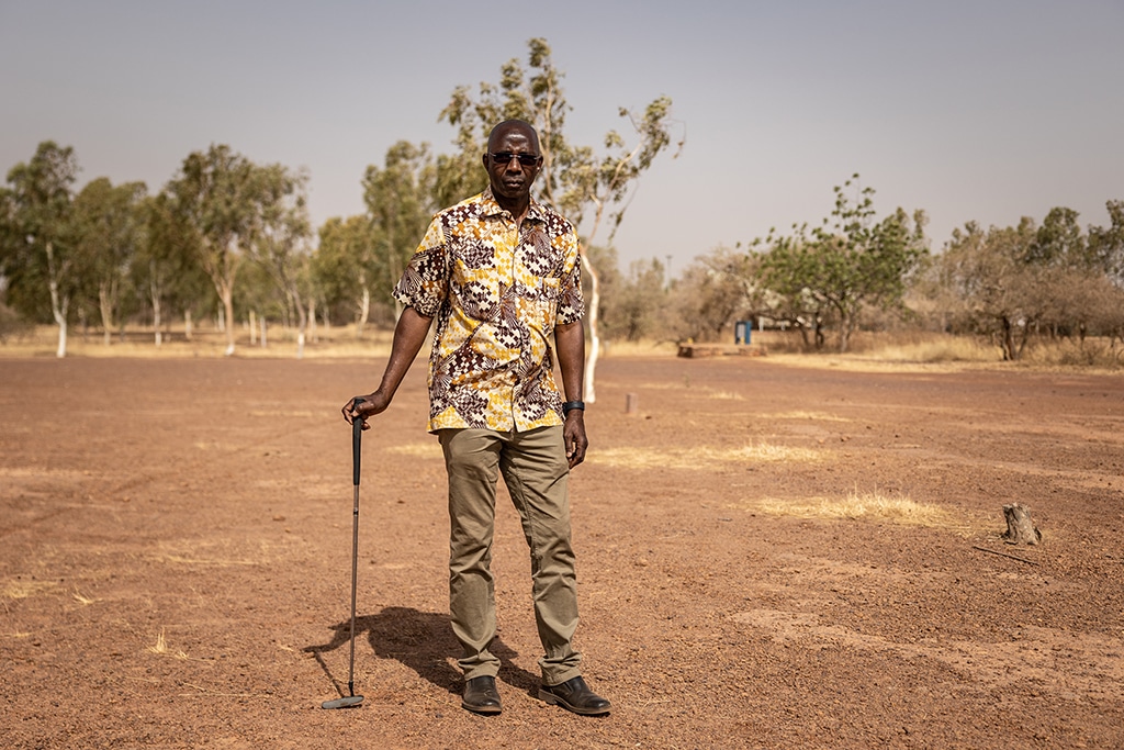 Salif Samake, president of Ouagadougou's Golf Club, poses for a photo in Ouagadougou.