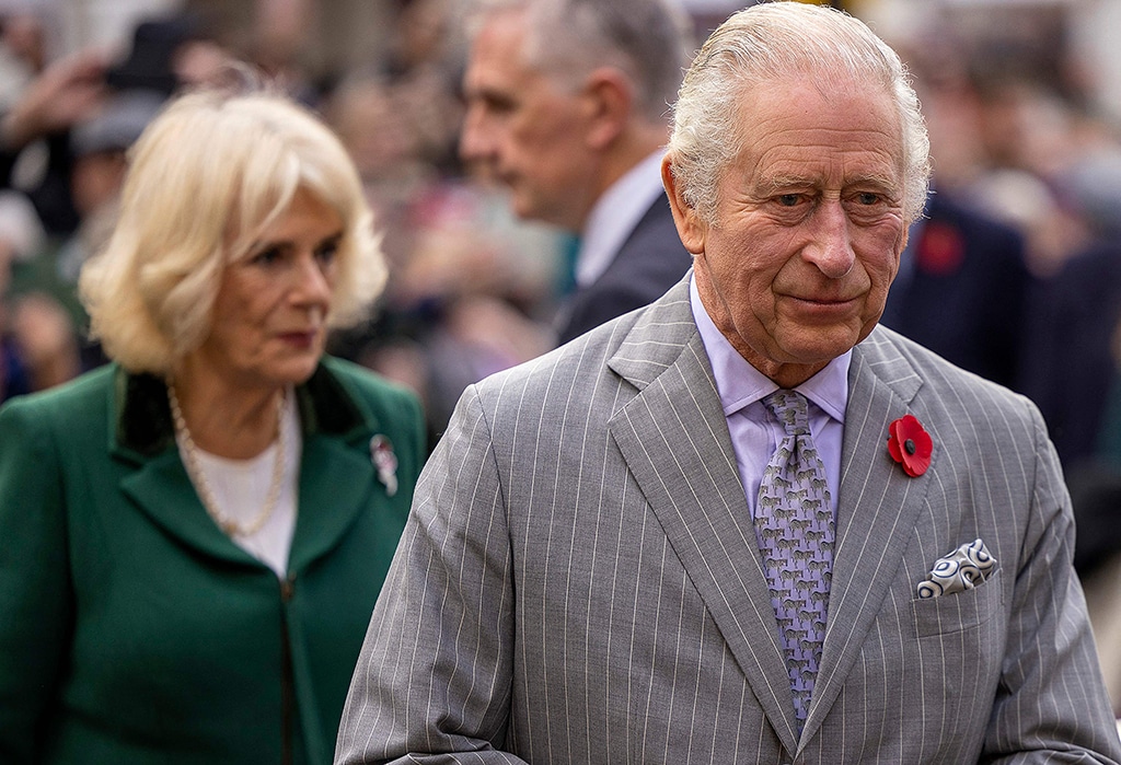 In this file photo taken on November 09, 2022 Britain's King Charles III and Britain's Camilla, Queen Consort are welcomed to the City of York during a ceremony at Micklegate Bar during their visit to York, northern England.