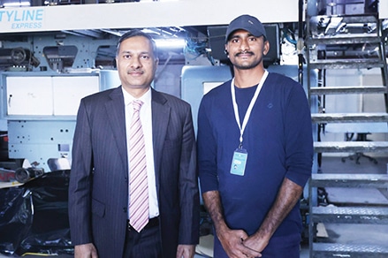 Indian Ambassador Dr Adarsh Swaika poses for photo with Kuwait Times Senior Printer Mohan Mallela.
