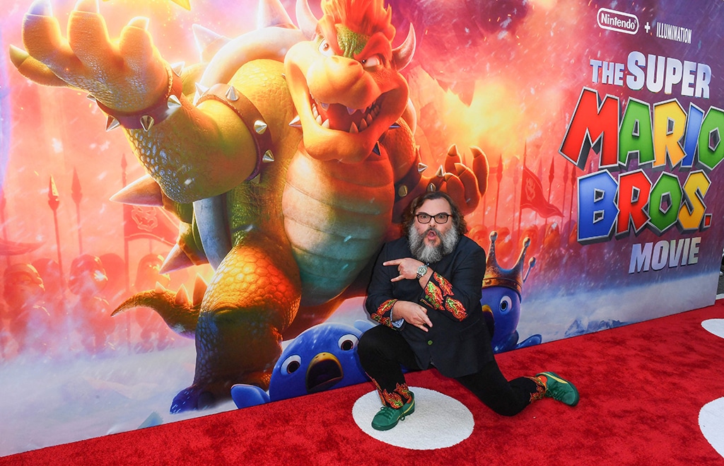 US actor Jack Black attends Universal’s “The Super Mario Bros. Movie” special screening. — AFP photos