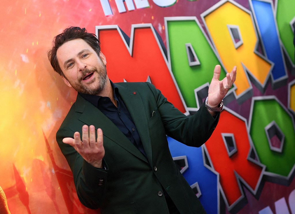 US actor Charlie Day attends Universal’s “The Super Mario Bros Movie” special screening at the Regal LA Live in Los Angeles.