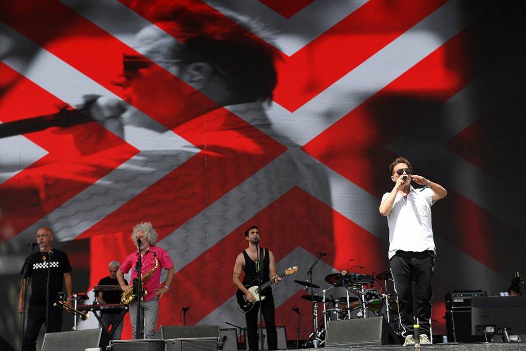 Argentine band Los Fabulosos Cadillacs performs during the first weekend of the Coachella Valley Music and Arts Festival.