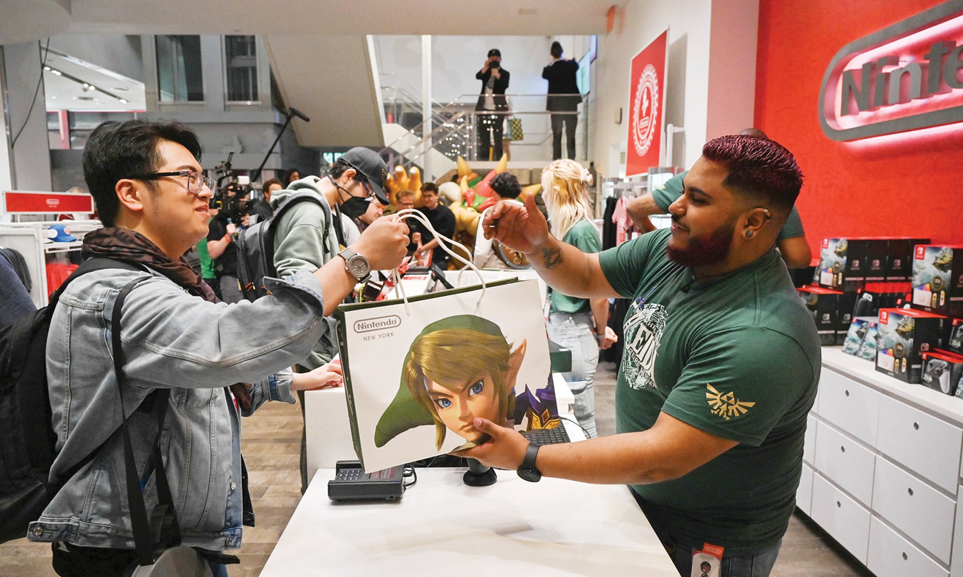 A customer purchases 'The Legend of Zelda: Tears of the Kingdom'.