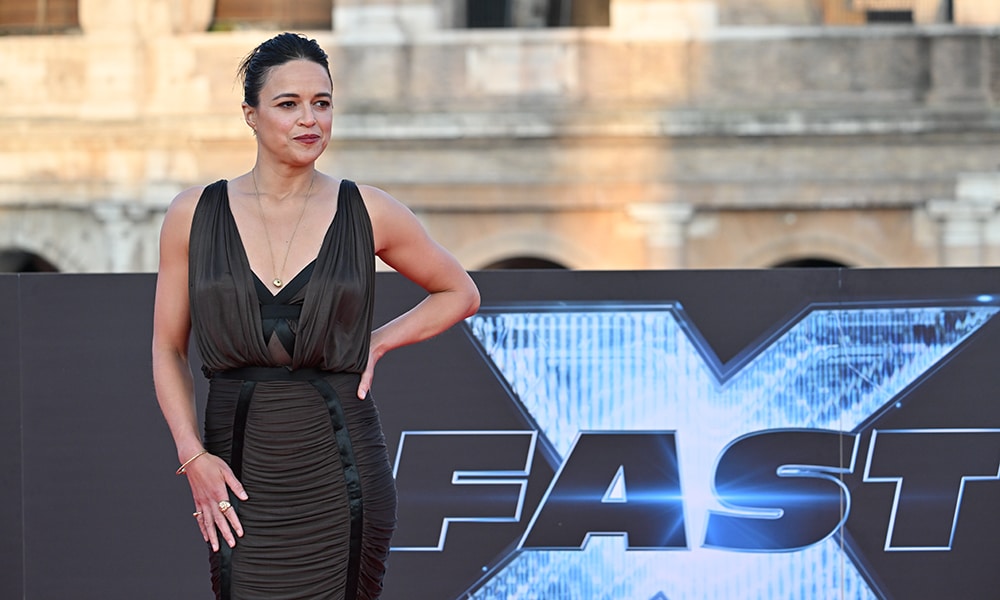 US actress Michelle Rodriguez arrives for the Premiere of the film 'Fast X'.