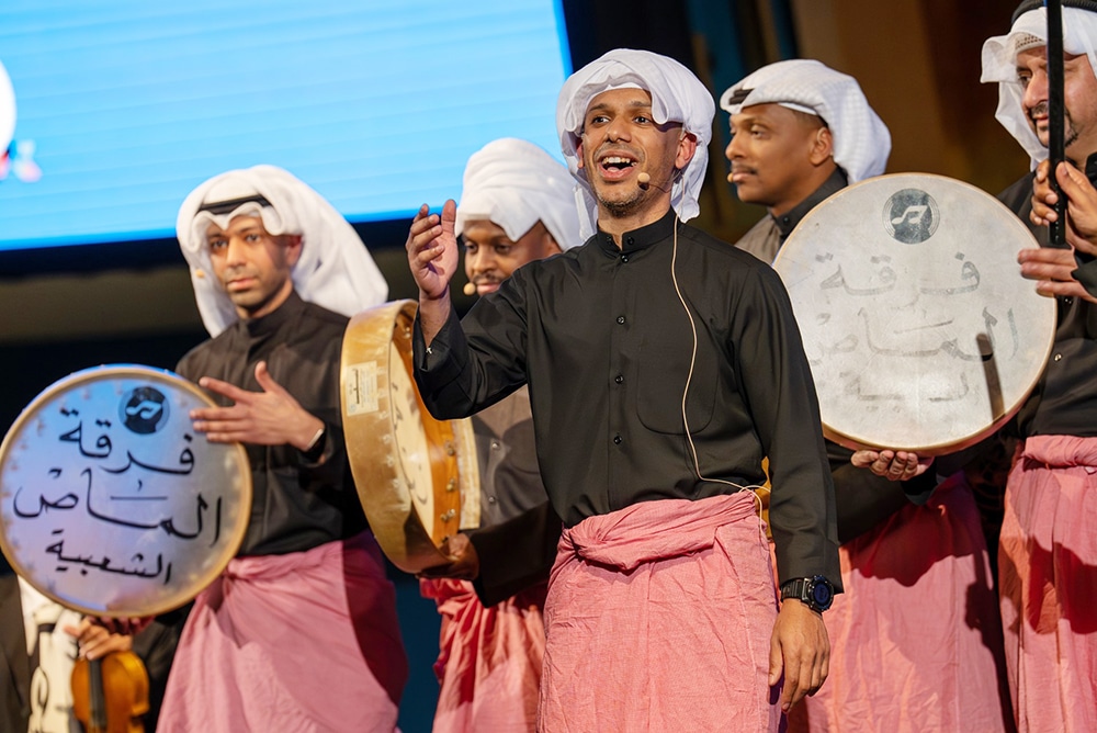 KUWAIT: Al-Mass group perform during the Kuwaiti mission’s celebration of the county’s 60-year anniversary as a UN member. – KUNA photos