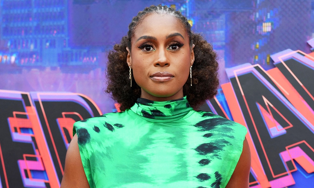 US actress Issa Rae arrives for the world premiere of 'Spider-Man: Across The Spider-Verse' at the Regency Village Theatre in Los Angeles.