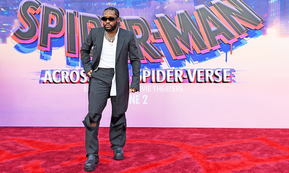 US actor Shameik Moore arrives for the world premiere of 'Spider-Man: Across The Spider-Verse'.