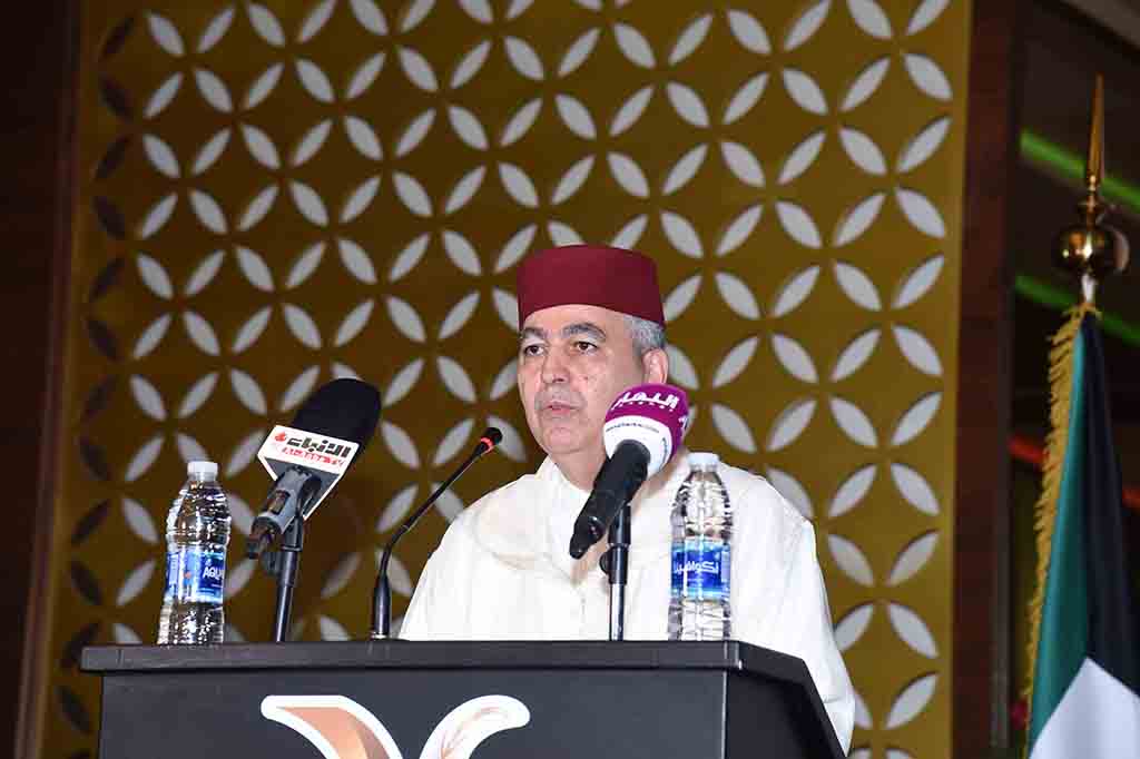 KUWAIT: Ali Ibn Issa, Ambassador of the Kingdom of Morocco, speaks during the reception held on the occasion of the 24th anniversary of King Mohammed VI’s ascension to the throne.